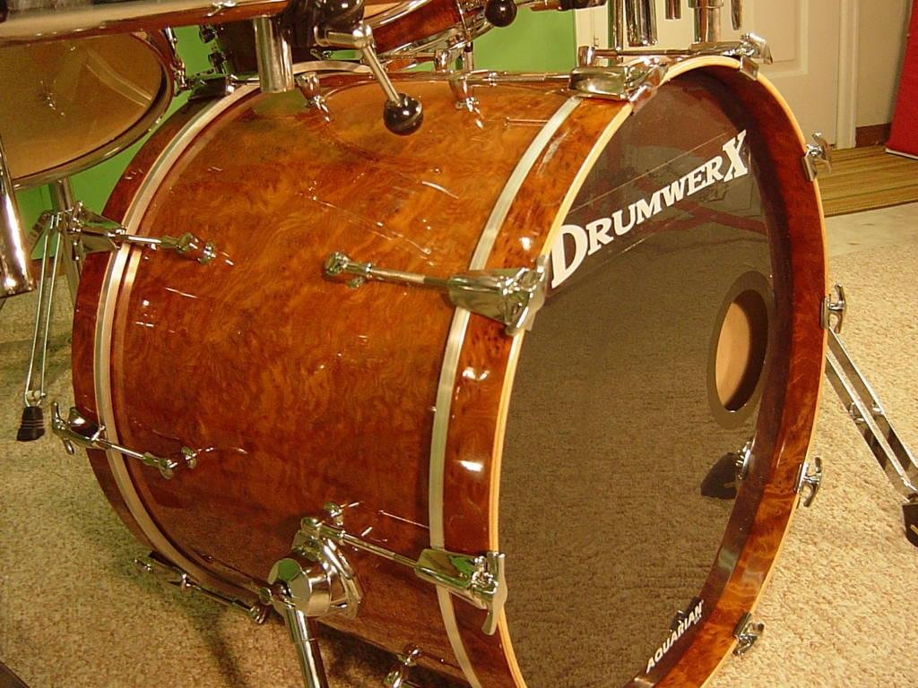 Custom Made Redwood Burl Drum Kit