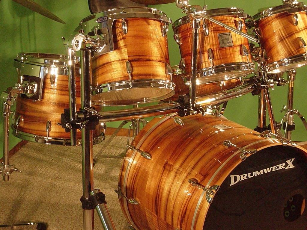 Custom Made Exotic Koa Drum Kit